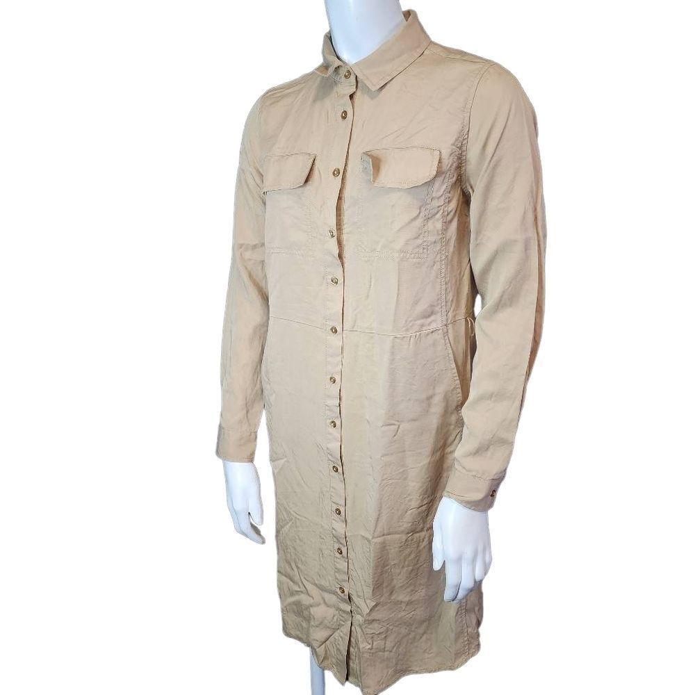 Banana Republic Tan Long Sleeve Button Down Dress (2)